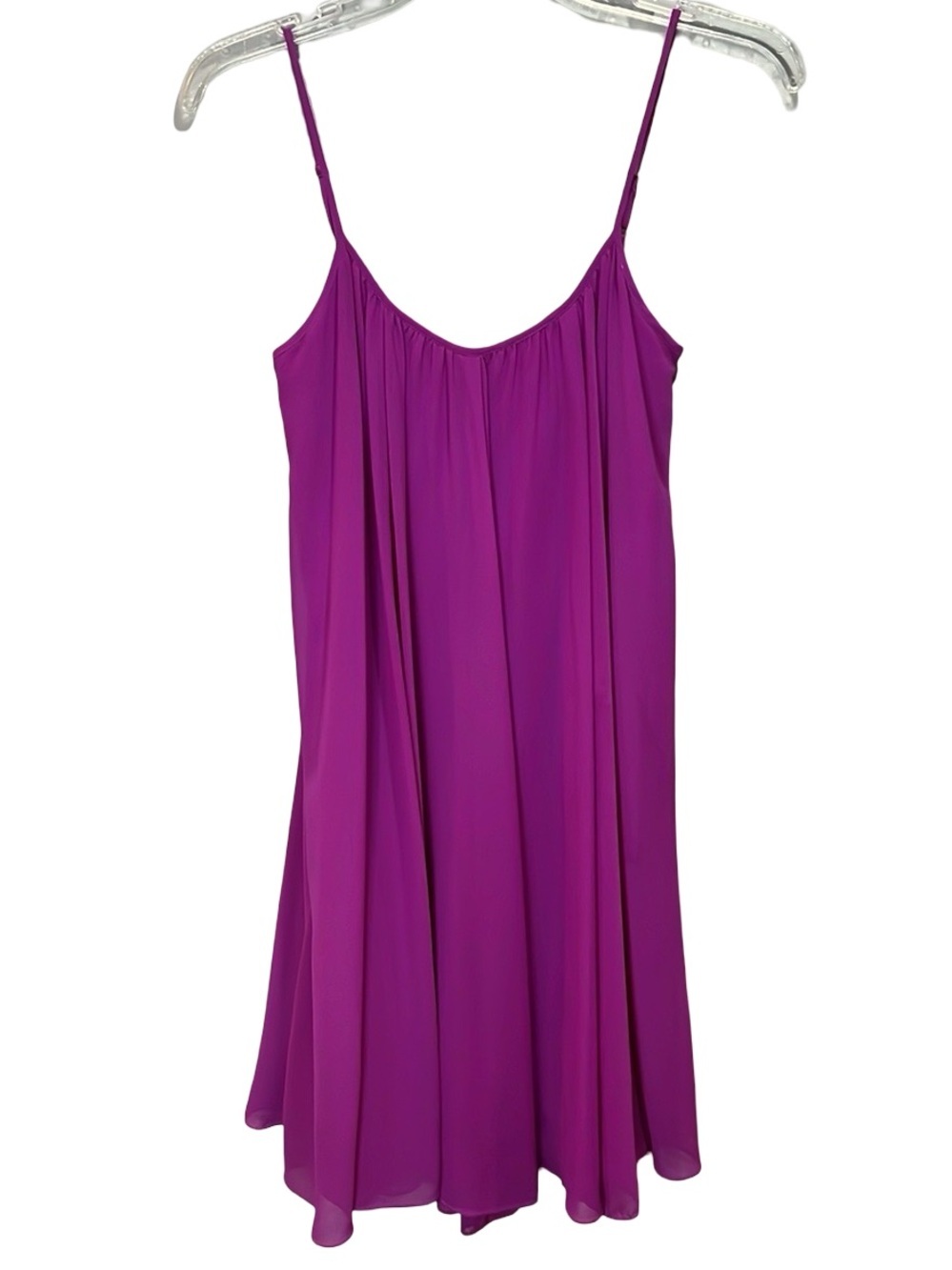 Gianni Bini Purple Satin Slip Dress Minimalist Date Night Midi
